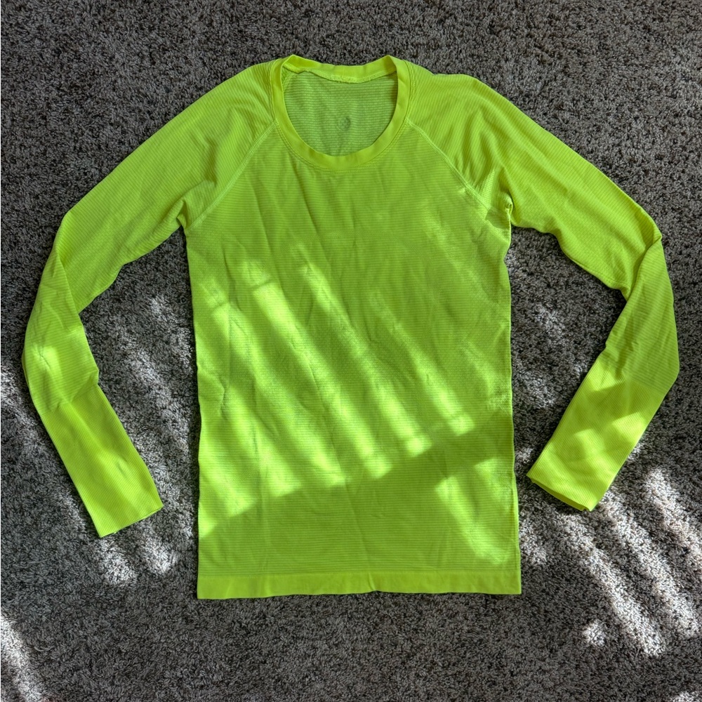 lululemon athletica Vibrant Lime Long Sleeve Top